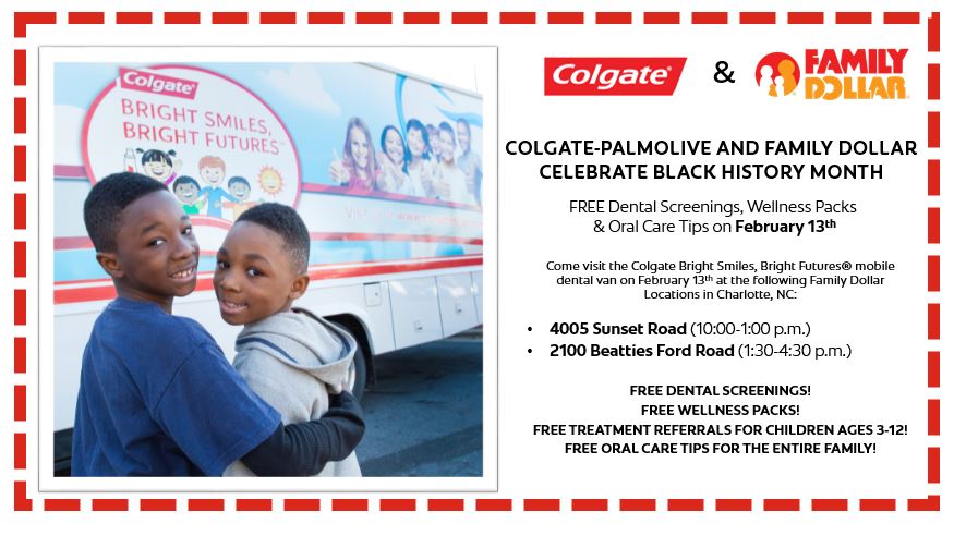 Colgate offers FREE Dental Screening at Charlotte Family Dollar
